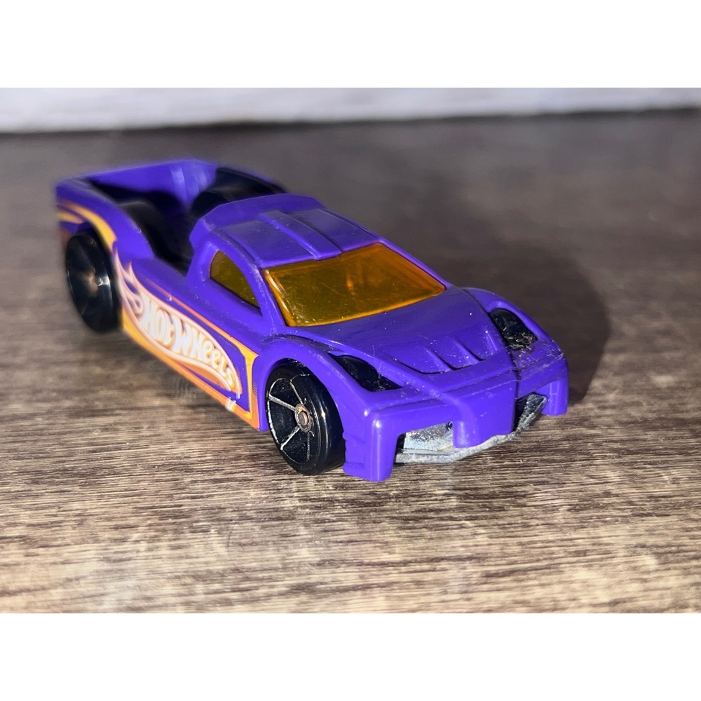Hot Wheels 2012‎ Hypertruck Vibrant Purple W Yellow Windshield Loose Diecast EUC